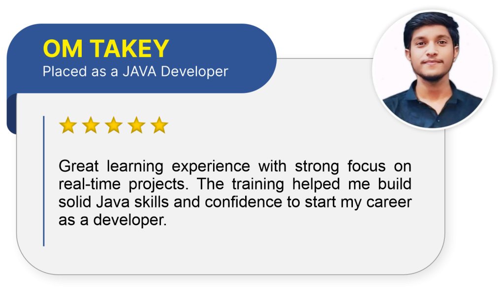 Om Tekey java full stack student review about ashok it