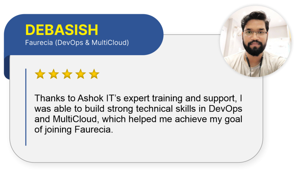 debashis java full stack student review about ashok it